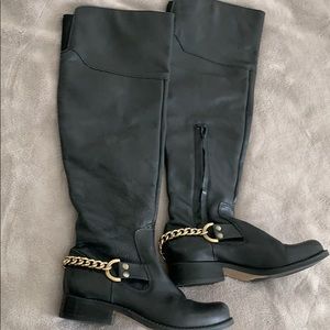 Black Steve Madden leather boots